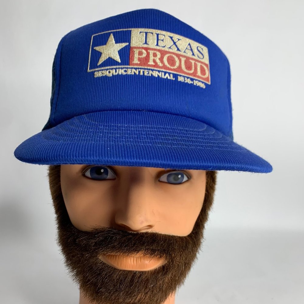 Vintage Texas Proud Sesquicentennial 1836-1986 Trucker Hat Snapback Red Cap